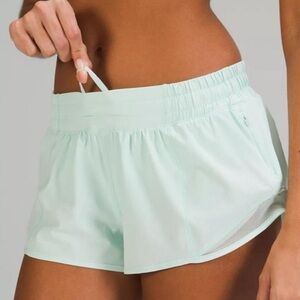 mint lululemon hotty hot shorts